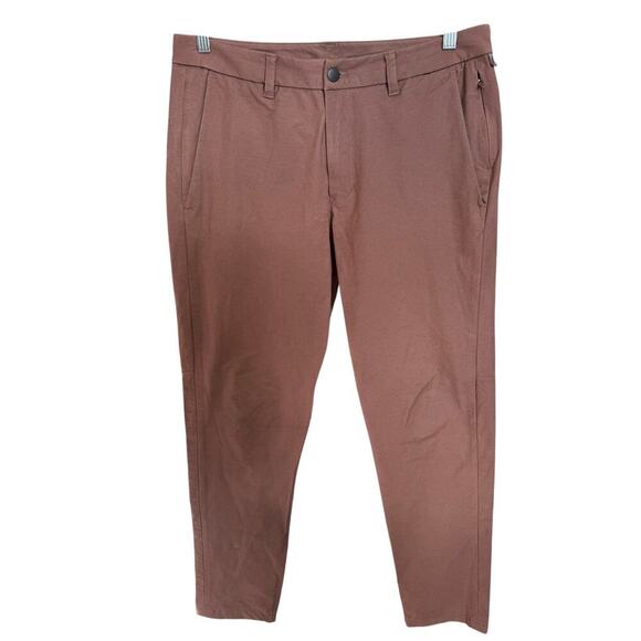 Lululemon Commission Pant Slim Tapered Fit In Reddish Pink Size 32 - Picture 3 of 13